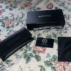Chrome Hearts Transparent Eyewear with Black Case
